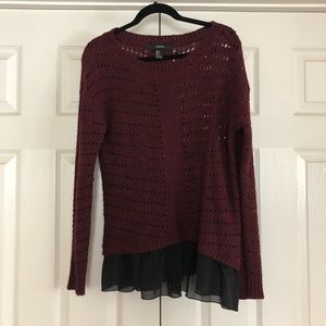Burgundy sweater